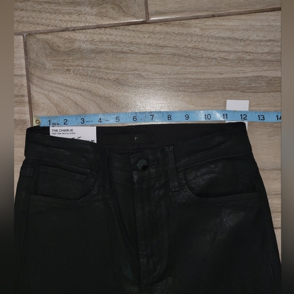 Joe's The Charlie High Rise Skinny Ankle/ Coated/ Black - Picture 8 of 14